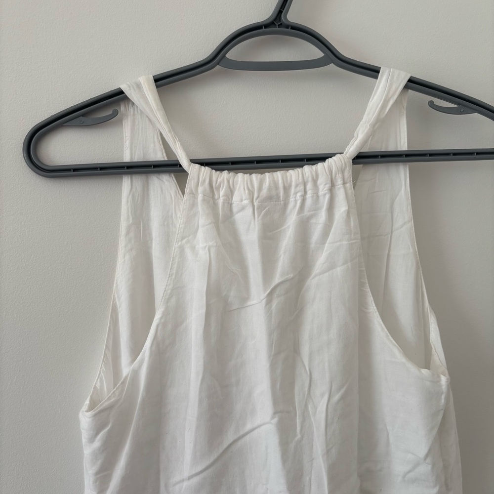 Old Navy White Sleeveless Dress with Eyelet Hem Size 8 - Picture 7 of 8